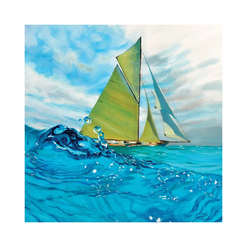 " Mermaids Perspective " by Antoine Renault Painting Print, Wrapped Canvas, 12" H x 12" W x 0.75" D