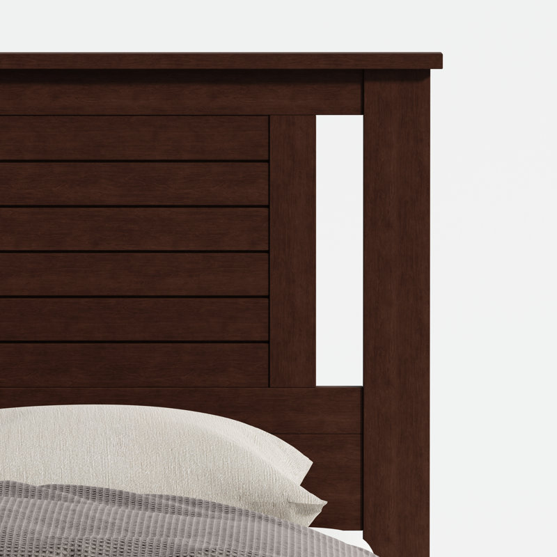 Tête de lit double en bois massif Amesbury, Grand lit, Noyer