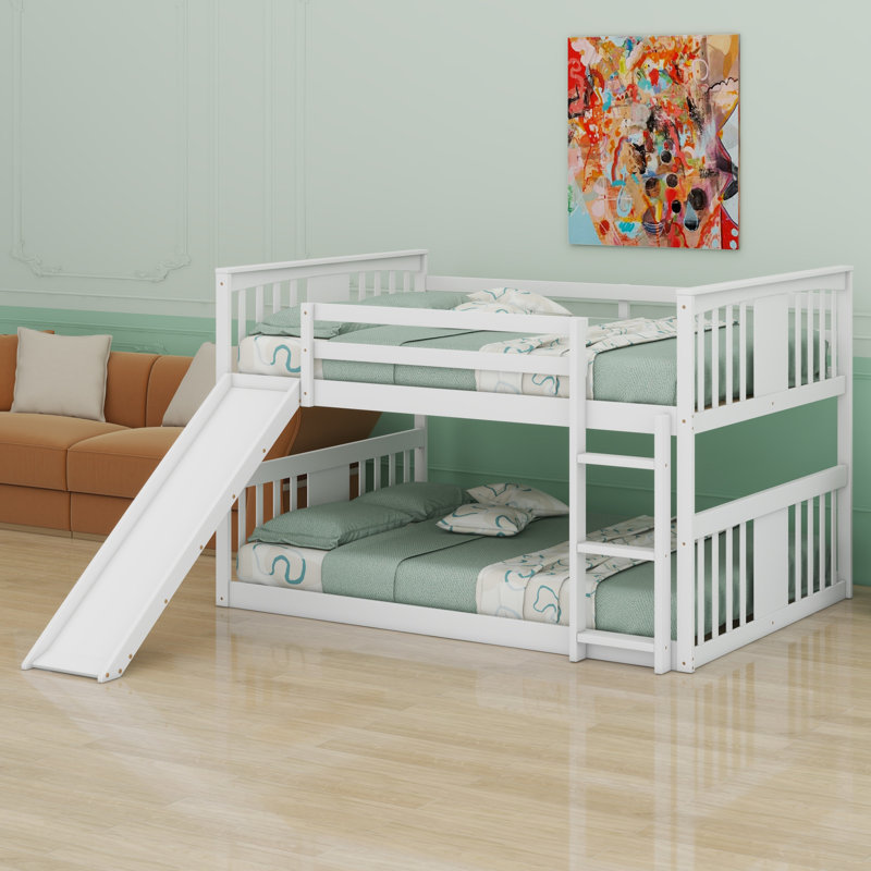 Lit superposé double Jericha pour enfants, Blanc