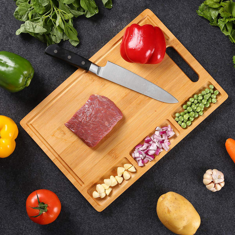 Organic Bamboo Cutting Board for Kitchen, 32 W cm x 47 L cm
