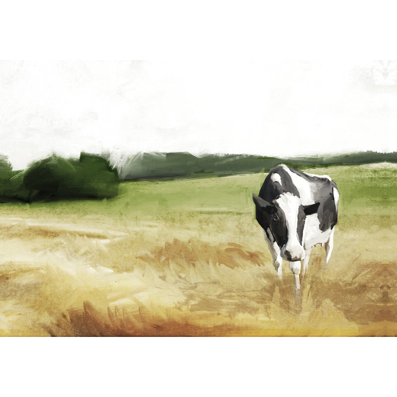 «Cow Field», reproduction d'art sur toile tendue, H 20 po x l 30 po