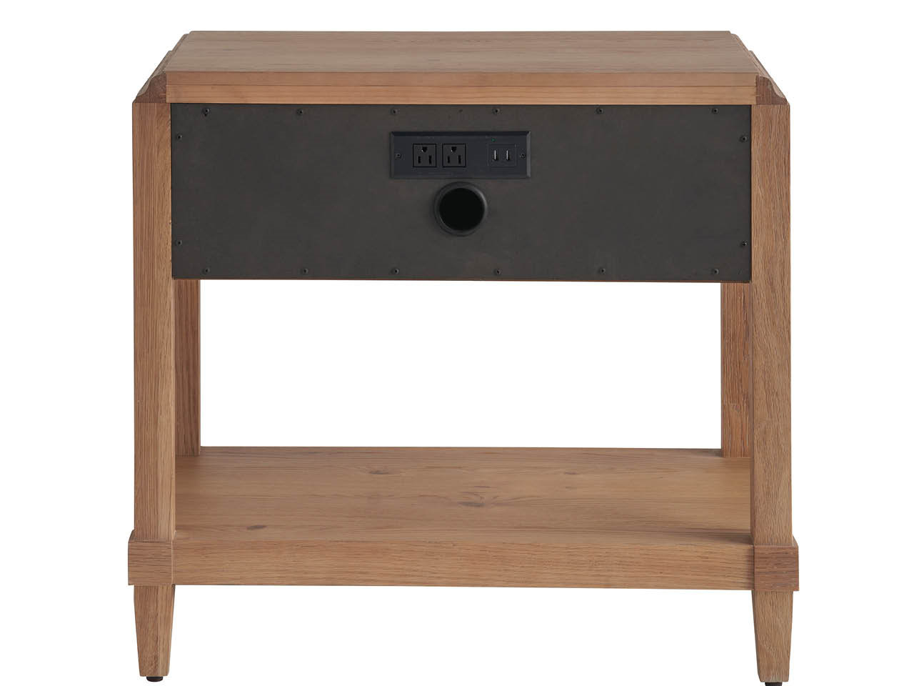 Hayes 1-Drawer Oak Nightstand, Tan