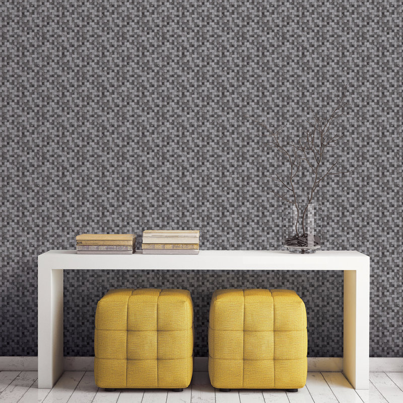 10m x 53cm Matte Wallpaper Roll, Dark Grey