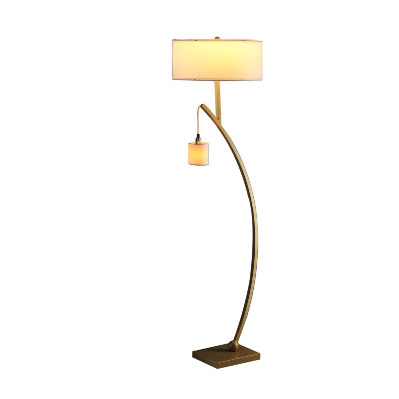 Lampe sur pied 59 po, Doré