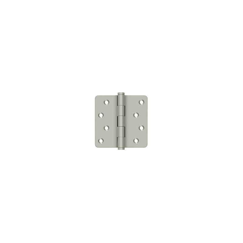 Deltana DSB4R419-RZ DSB4R419-RZ 4.0" x 1/4R Solid Brass Hinge Pair Matte Black, Brushed Nickel