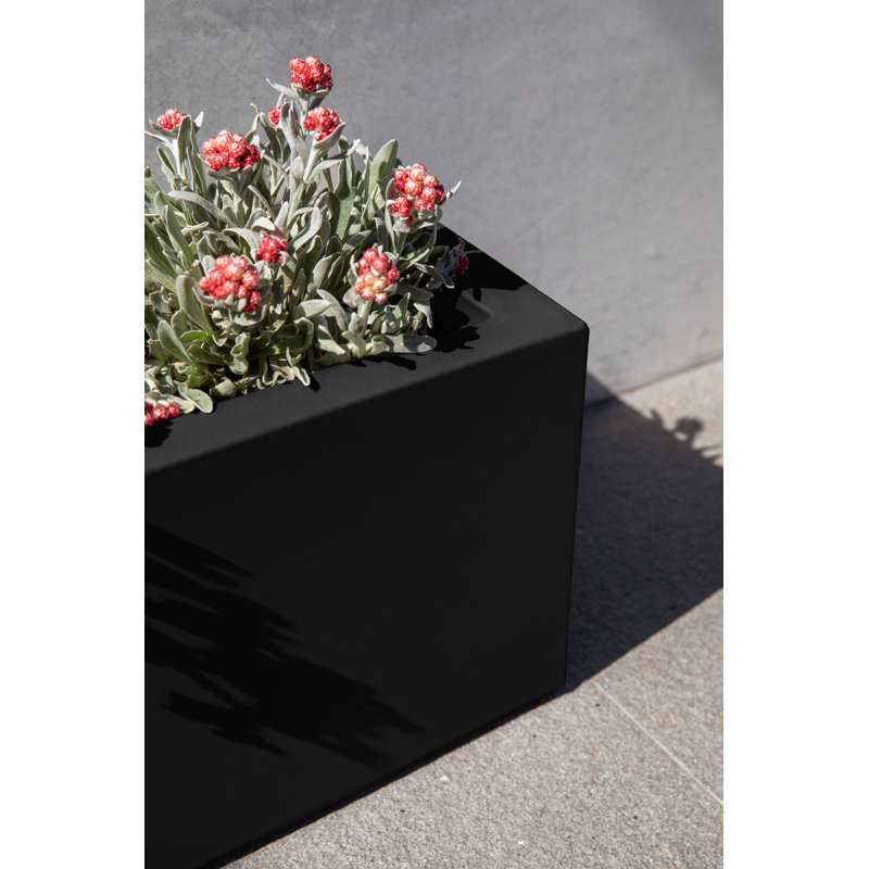 Block Series Window Box Planter, Black