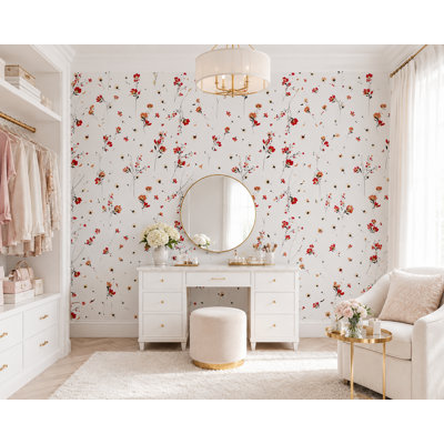 Muski Peel & Stick Floral Roll