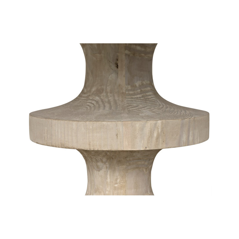 Erica Round Solid Wood Dining Table, Gray Wash