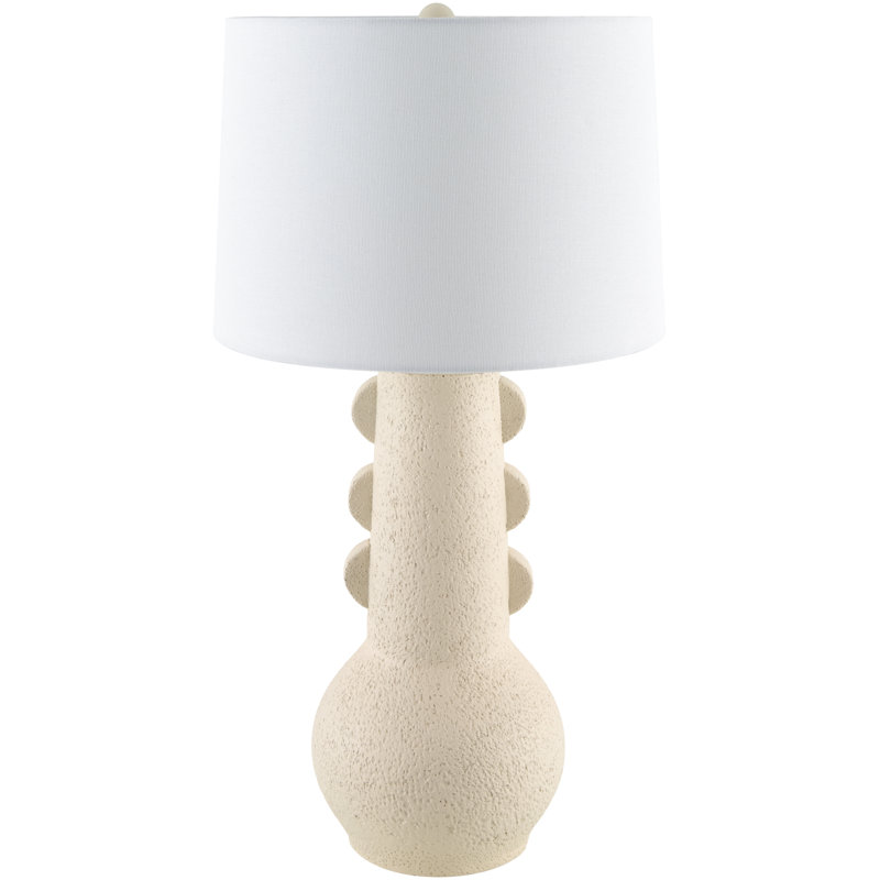 Lampe de table Hildia, Crème, crème