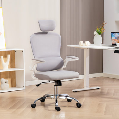 HOMCOM Ergonomic Office Chair High Back Mesh Home Office Grey