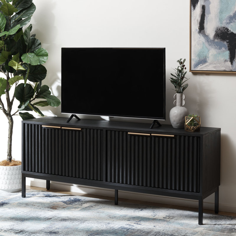 Storage TV Stand, Black