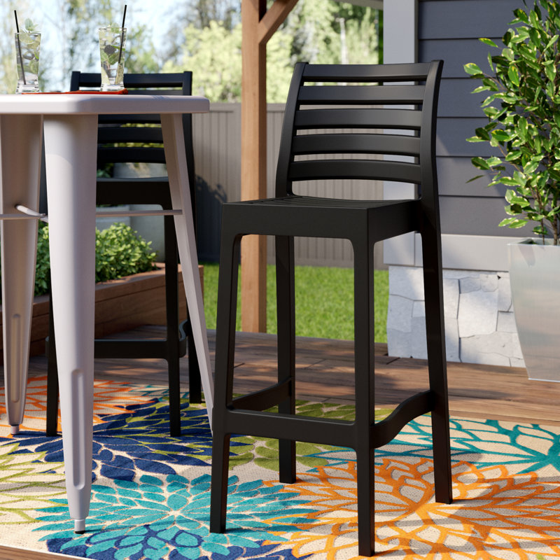 Outdoor 29.5'' Bar Stool, Black