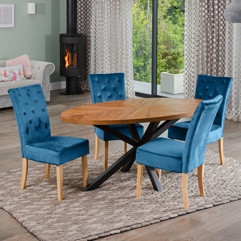Soderquist 4 - Person Dining Set, Blue