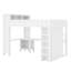 Grand lit mezzanine avec garde-robe et bureau-527911691