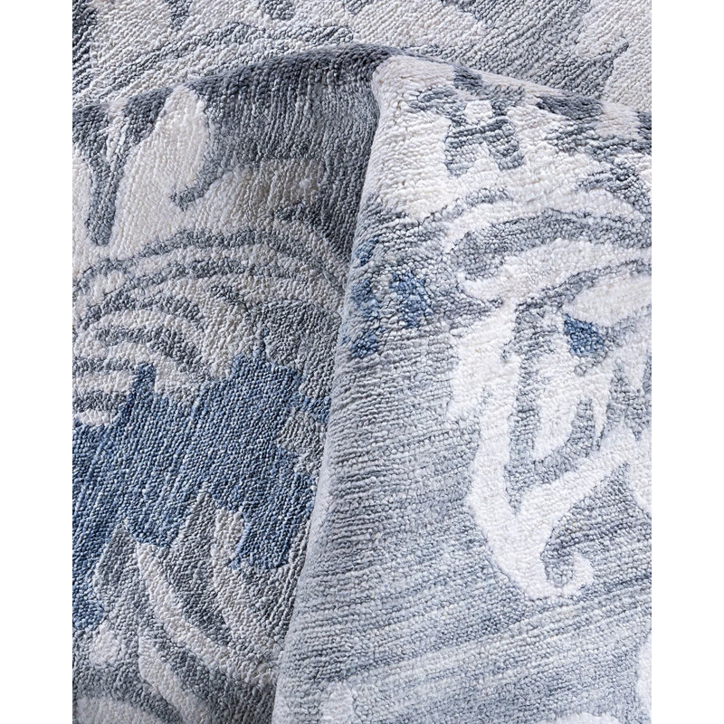 Overdyed One-of-a-Kind Rectangle 9' X 12'2" Hand Knotted Area Rug