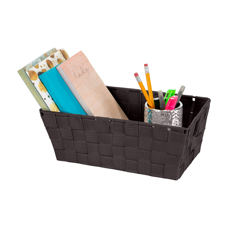 Panier en tissu, Choco, H 4,5 po x l 11,4 po x P 6,5 po, 2