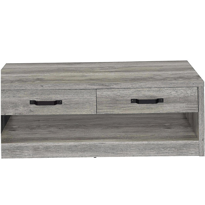 Nuberg Grey Driftwood 2-drawer Coffee Table, Gray 