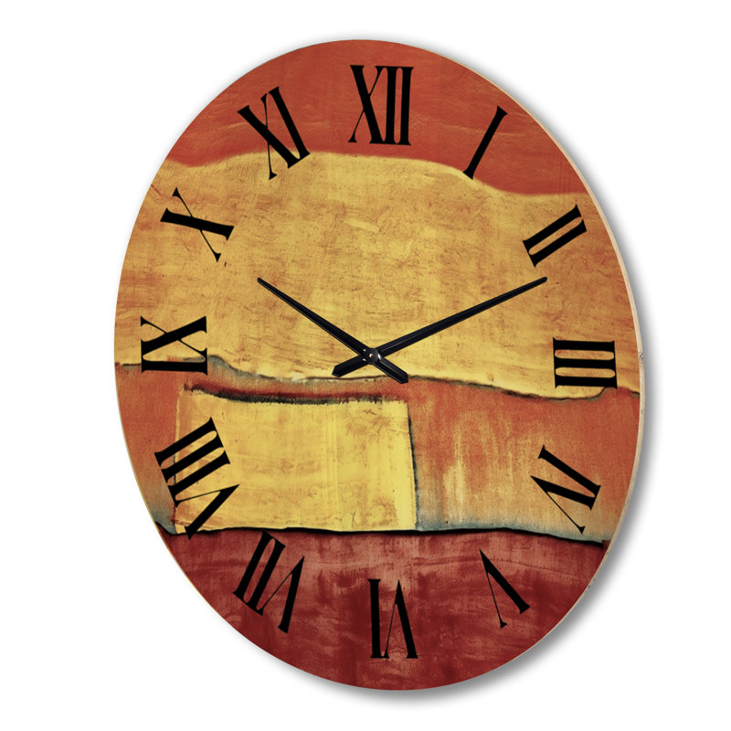 Horloge murale en bois massif Somoa, Très grand