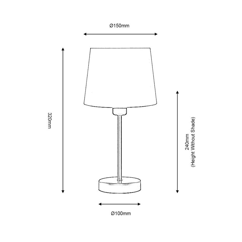 Alaniz Metal Table Lamp, Matt Gold/Cream, 32" H x 16" W x 16" D