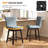 27" Swivel Bar Stools With Rubber Wood Legs Upholstered Linen Bar Chairs-977598743-977598740