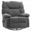 Fauteuils inclinables avec massage par vibration & amp; Chaleur, fauteuil inclinable pivotant surdimensionné avec repose-pieds, télécommande, 4 poches, gris foncé | Polyester