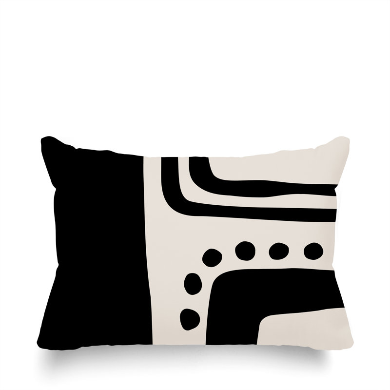 Coussin lombaire réversible intérieur / extérieur Sofi Minimalist, 18"H x 25"W, Cream