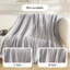Amélie Home Chenille Striped Knit Throw Blanket for Sofa, Bed & Living Room-117044954