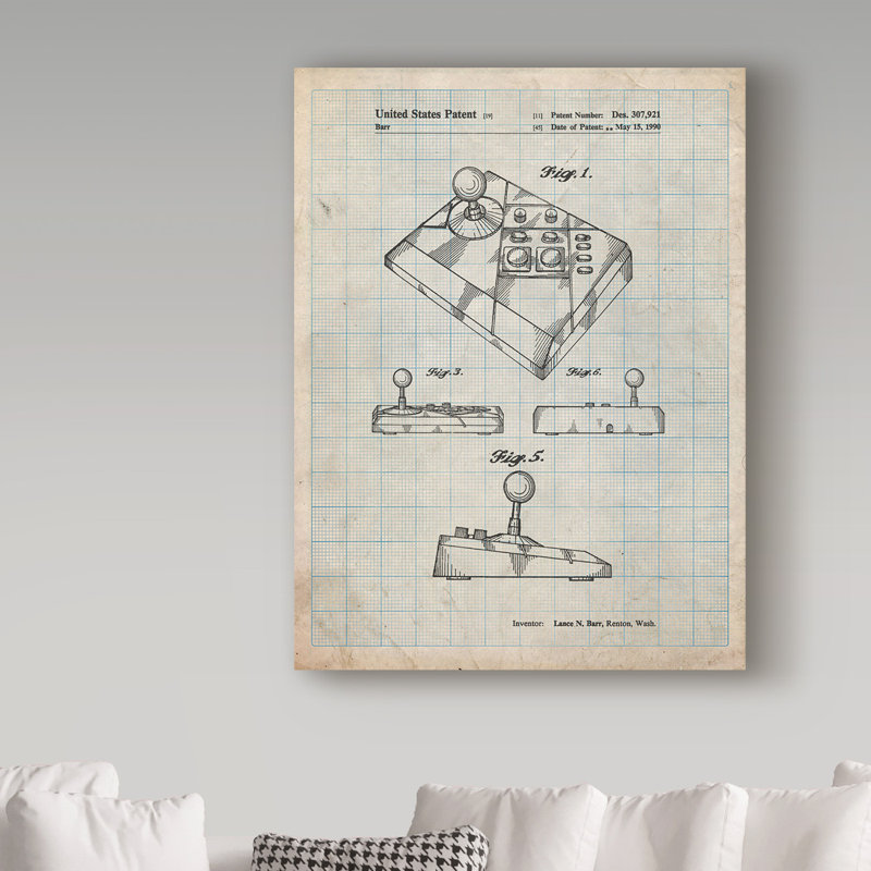 Manilo «Arcade Machine 4», reproduction de dessin sur toile tendue, H 47 po x l 35 po