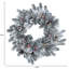 Snowy Faux Lighted Plastic 60cm Wreath