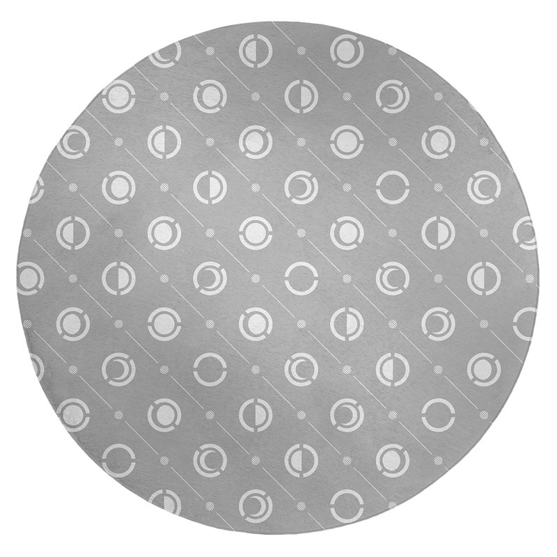 Tapis zone gris lune phases, Rond 5 pi