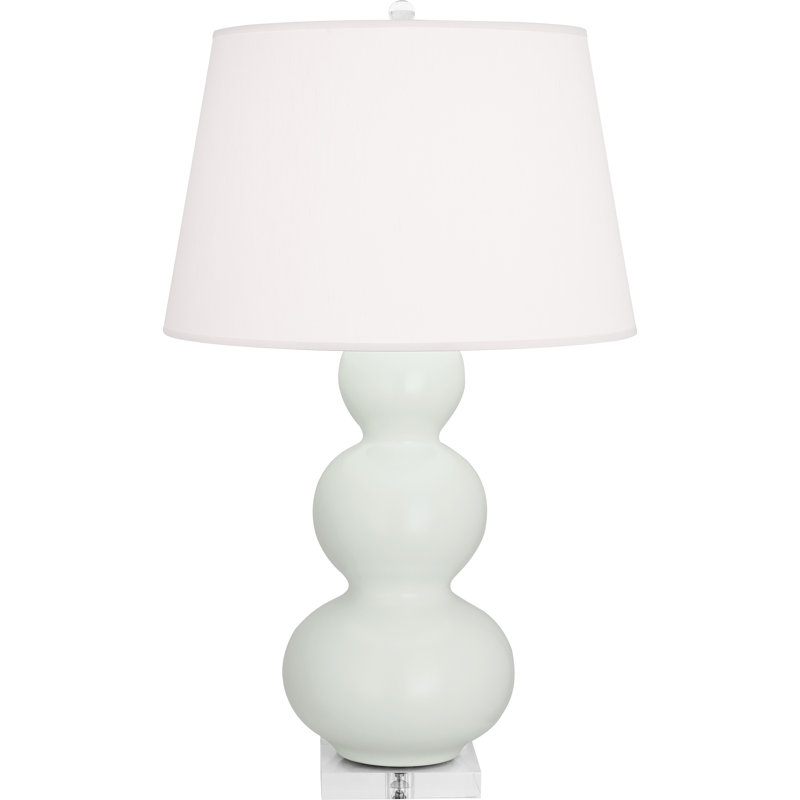 Triple Gourd Table Lamp, Matte Celadon