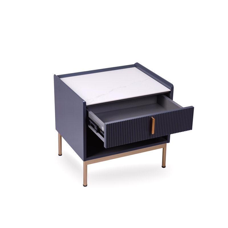 Table basse, table basse, table de salon avec tablette et tiroir Otsie
