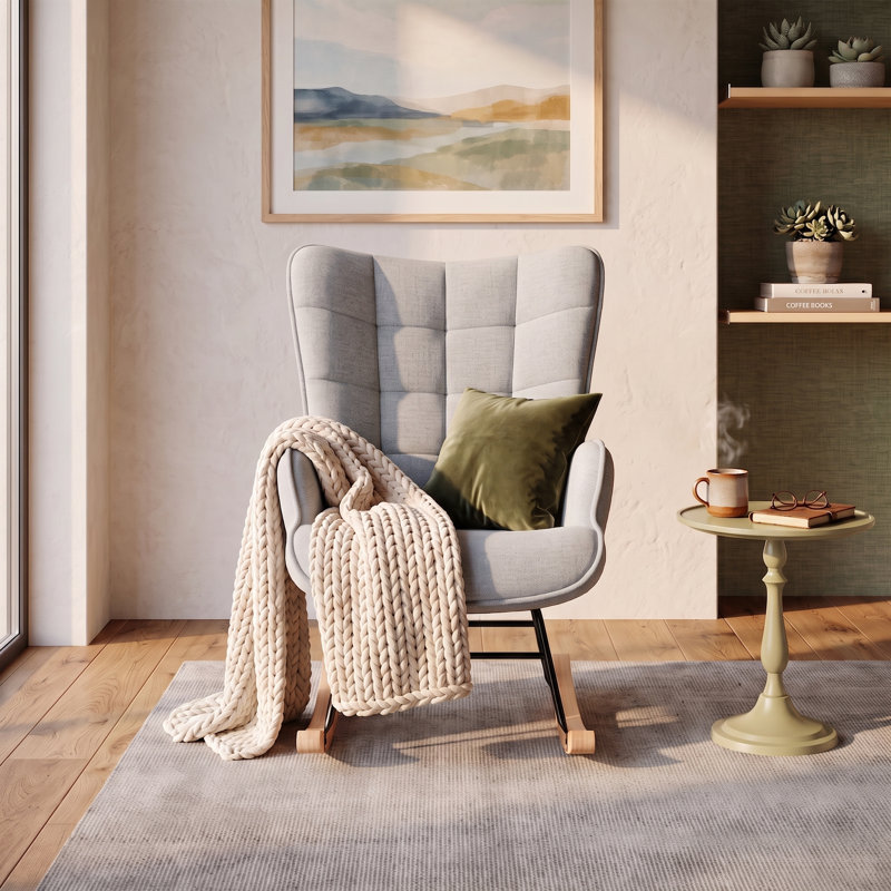 Rocking Chair, Light Grey