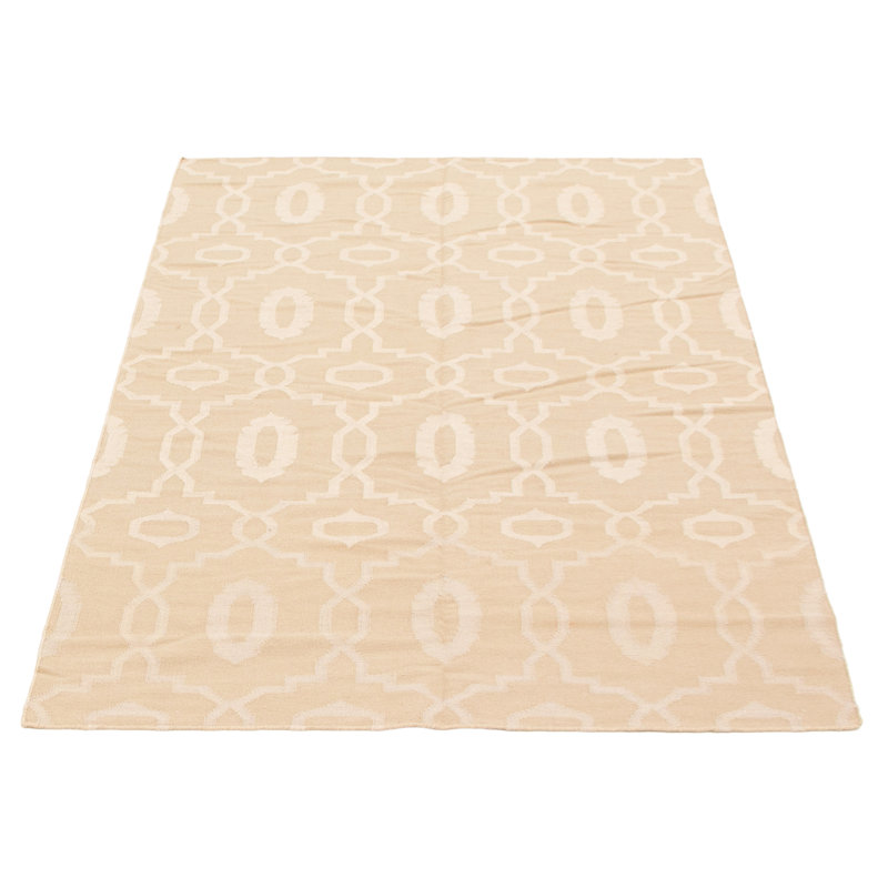 Tapis kaki en laine à tissage plat Evah