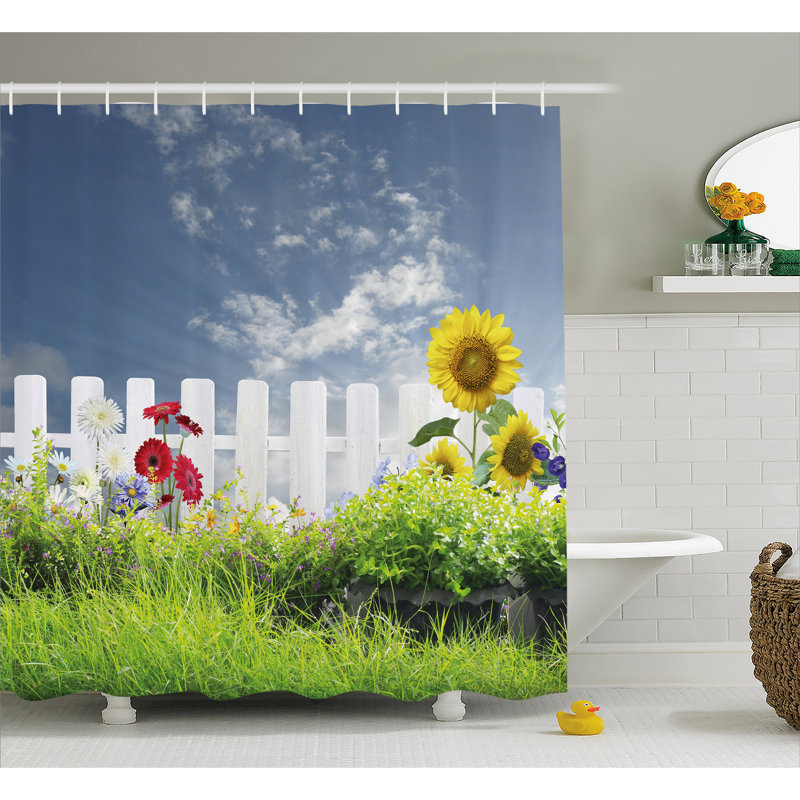 Rideau de douche et crochets en cascade Bleeker, H 75 po x l 69 po