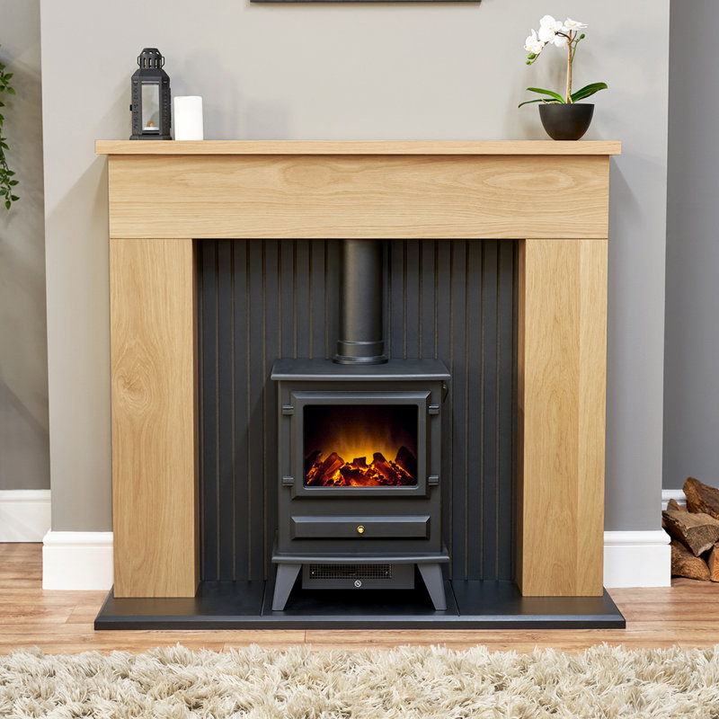 Hudson Adam 41cm W Black Electric Stove with 6824.28 BTU