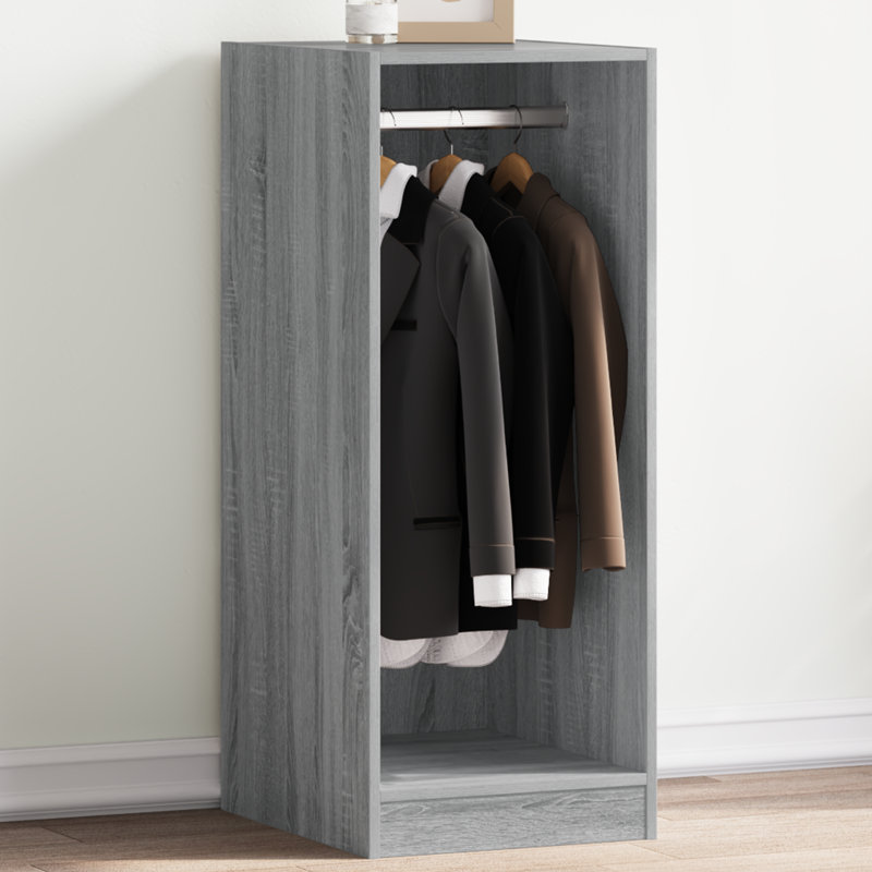 Sharetha Manufactured Wood Wardrobe, Grey Sonoma