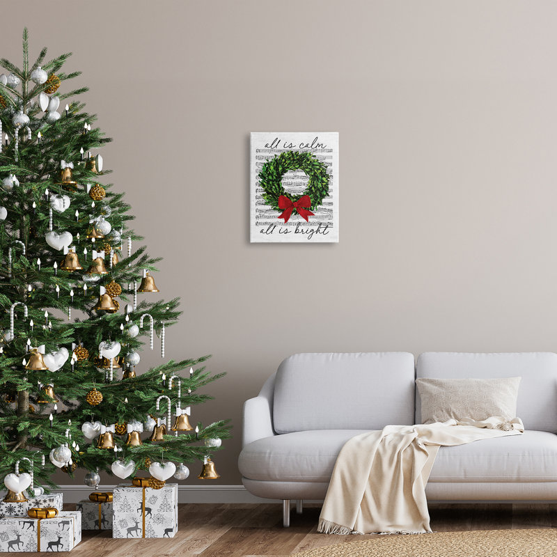 All All Bright Holiday Music, H 20 po x l 16 po x P 1,5 po