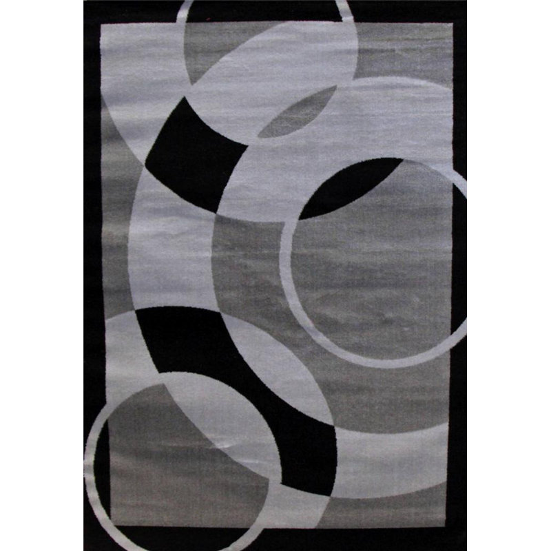Tapis de zone grise abstract, Rectangle 3 pi 9 po x 5 pi 4 po