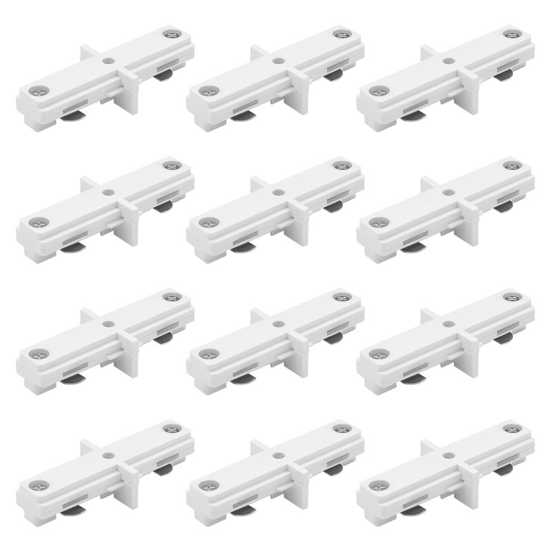 Connecteur Lux-H H-Track, rail droit à 3 fils, système de rail en H 120V, composant de distribution d'énergie, paquet de 12