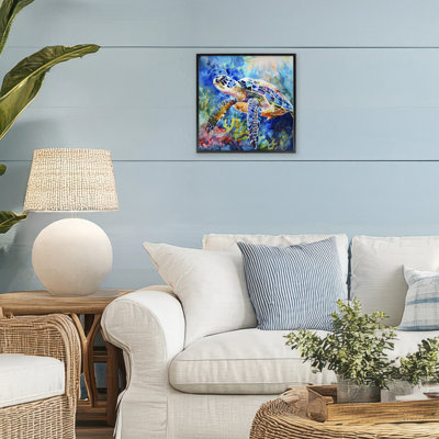 Giclée encadrée par Rainbow Turtle Reef, design par LSR Creative Studio