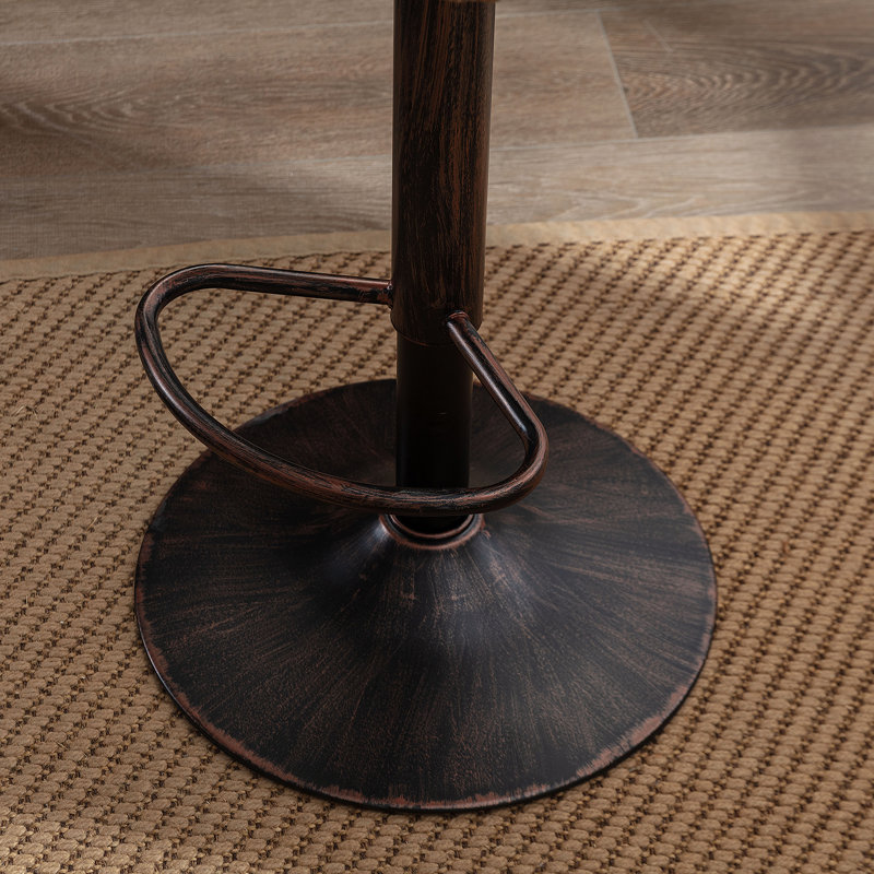 Ensemble de 2 tabourets de bar pivotants réglables à hauteur de comptoir avec repose-pieds pour la cuisine et la salle à manger