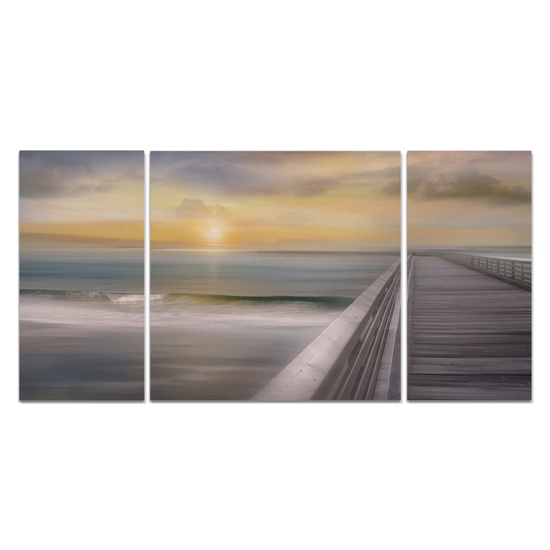 « soleil », photo multi-pièces de première qualité sur toile, H 24 po x l 48 po x P 1,5 po
