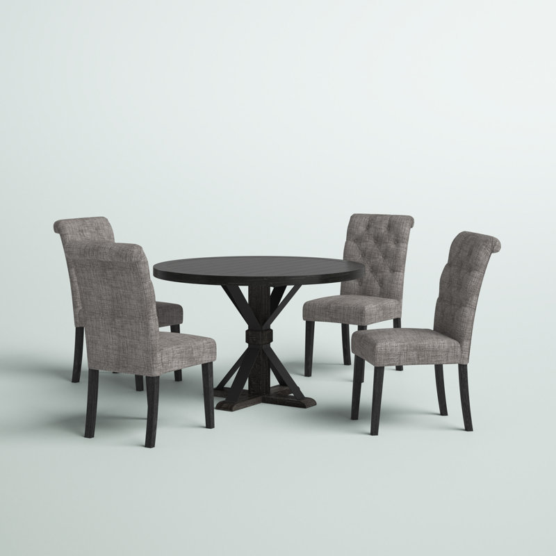 Julian 4 - Person Pedestal Dining Set, Gray