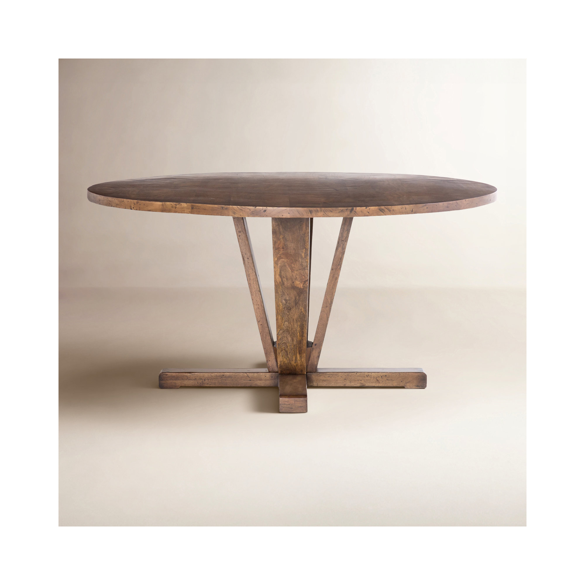 Darryn 60'' Round Dining Table, Reclaimed Fruitwood, 30" H x 60" W x 60" L