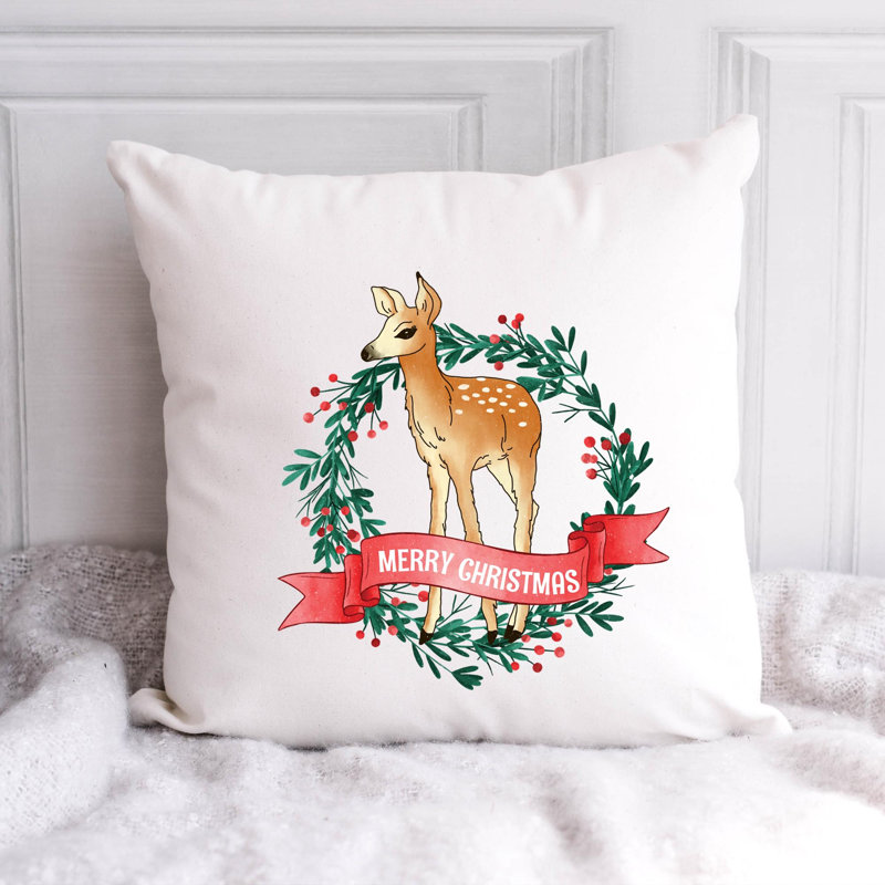 Christmas-07_2 Reversible Throw Pillow, 14" x 14"