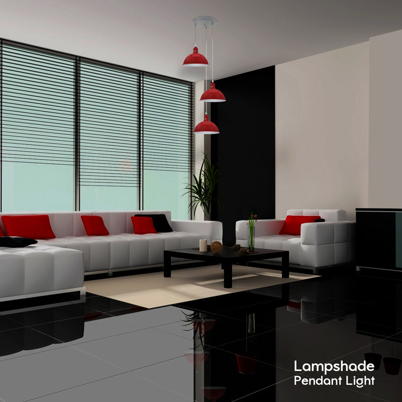 3 - Light Cluster Pendant, No, No, Red