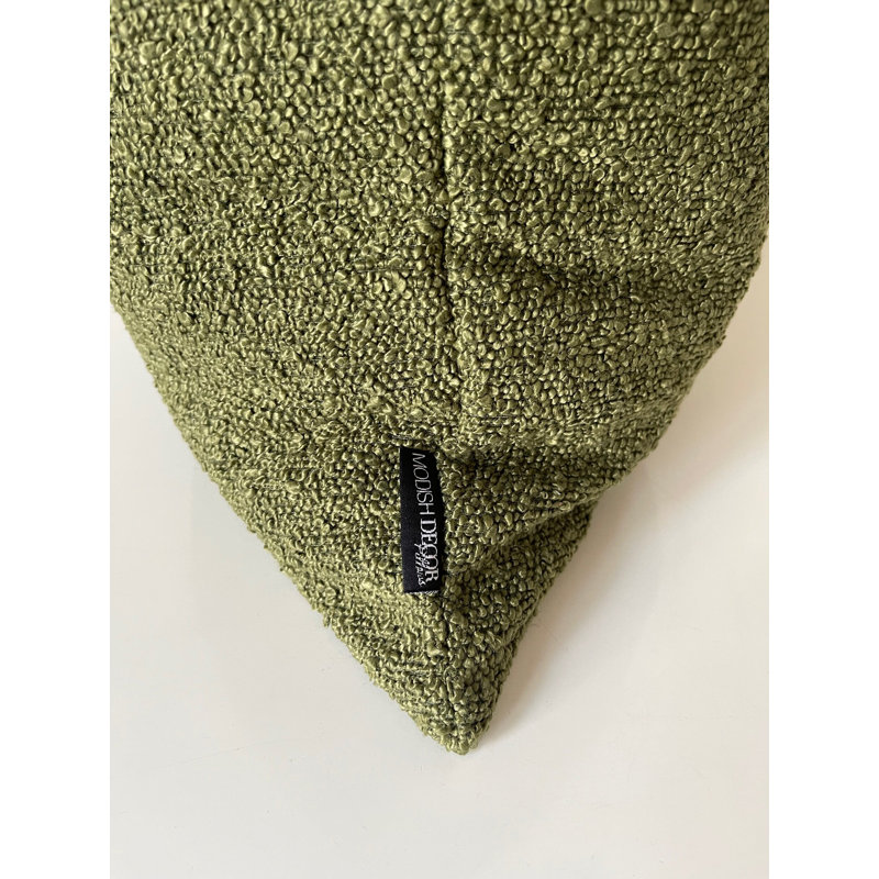 Housse de coussin Boucle, 24 po x 24 po, Olive