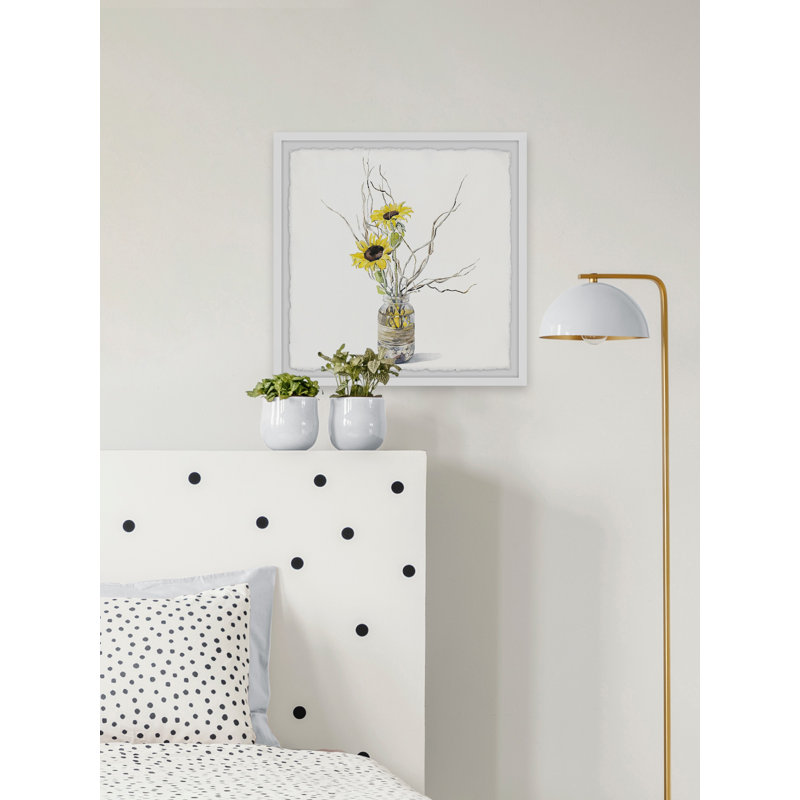 Sunflower Bloom - Single Picture Frame Painting, 51cm H x 51cm W
