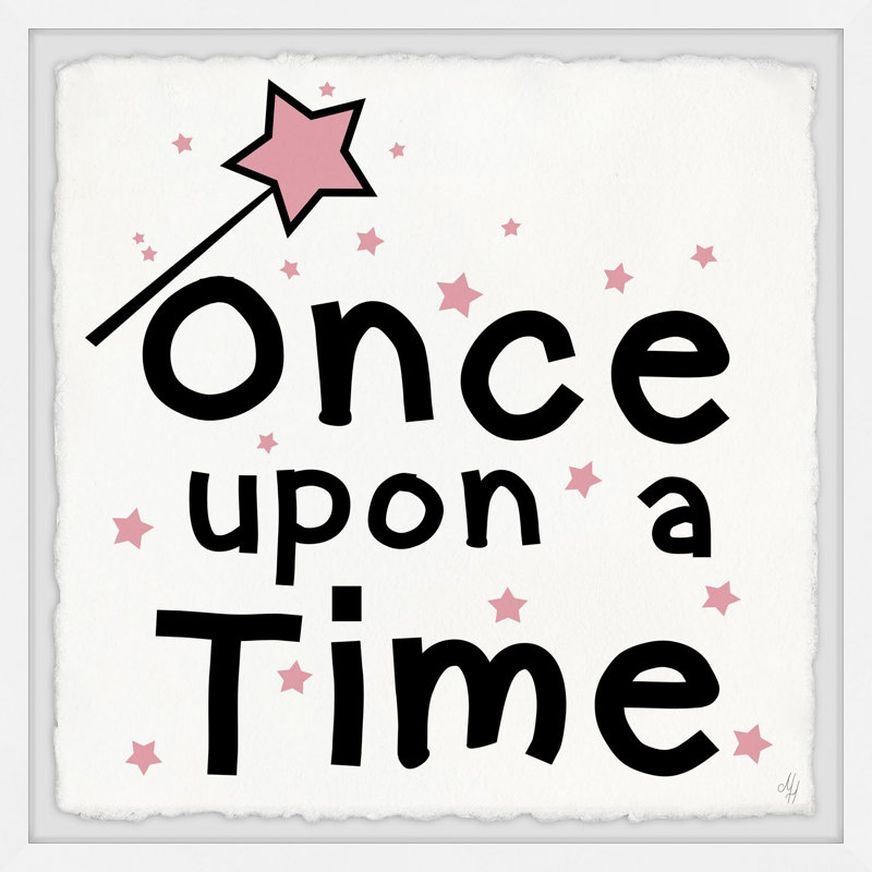 Damion Damion Pink Star Dust Once Upon A Time - Single Picture Frame Print, 41cm H x 41cm W